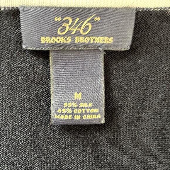 Brooks Brothers Women’s 3/4 Sleeve V-Neck Dark Navy Blue Silk Blend Sweater Sz M - Picture 8 of 12